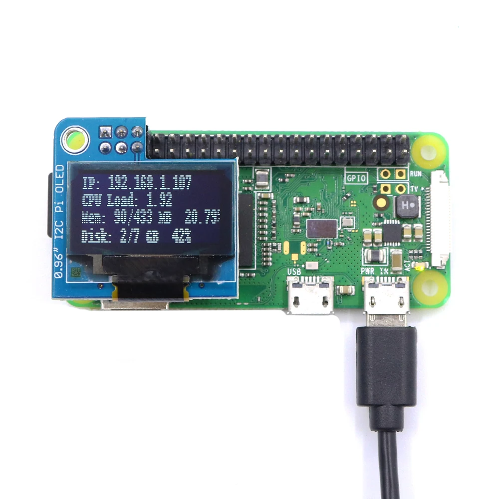 Módulo De Tela Raspberry Pi OLED, 128x64, 0, 96 Polegada OLED Display