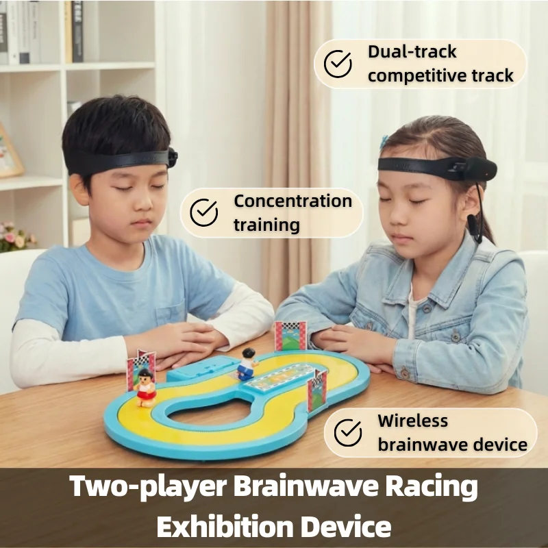 EEG Mind Control Dual-player Brainwave Racing Track Toy Wireless Brainwave Device For Concentration Training