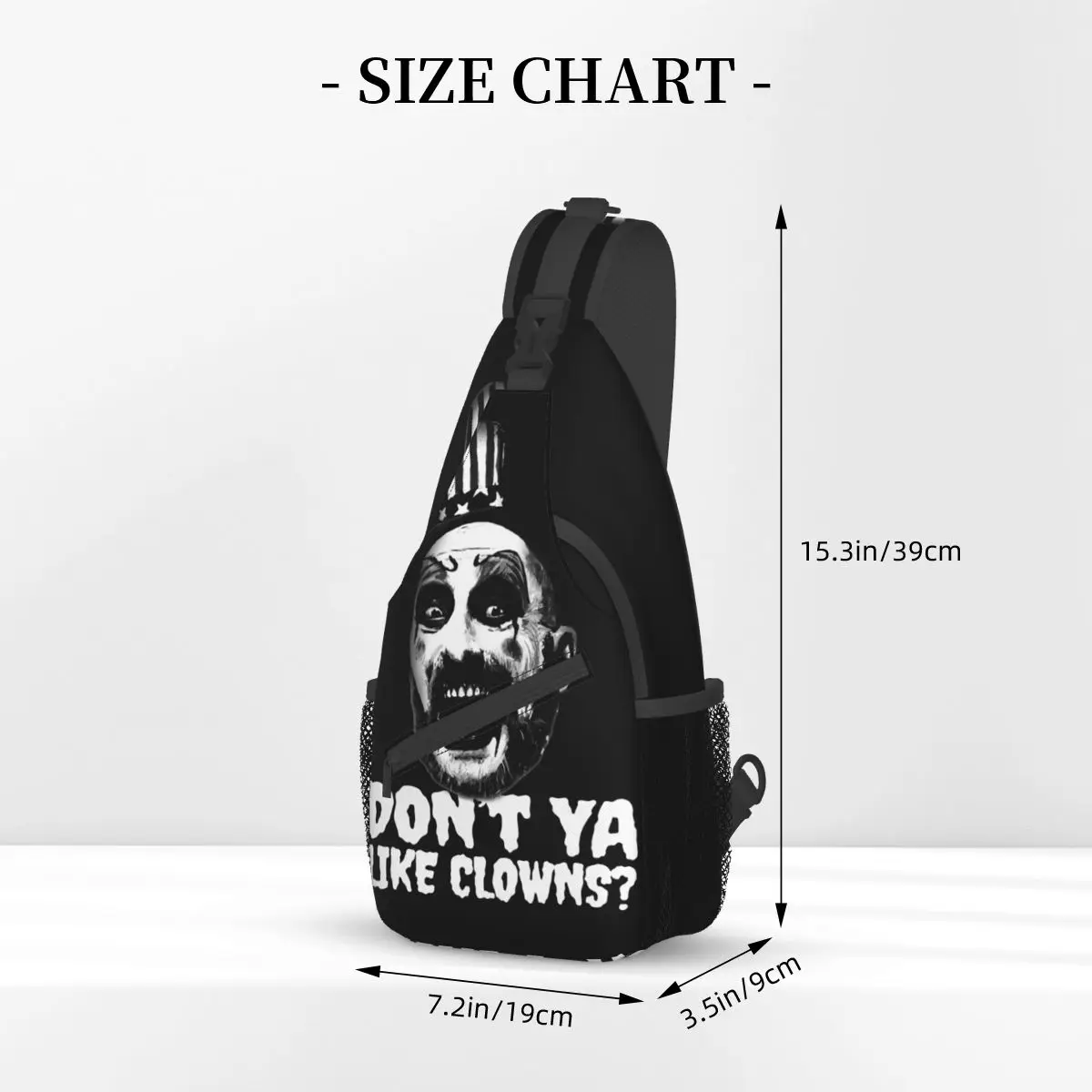 Captain Spaulding Sling Bags Borst Crossbody Schouderrugzak Outdoor Sport Dagrugzakken Duivels Horror Halloween Casual Pack