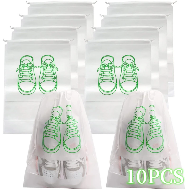 10/5 stücke Schuhe Lagerung Taschen Closet Organizer Vlies Reise Tragbare Tasche Wasserdichte Tasche