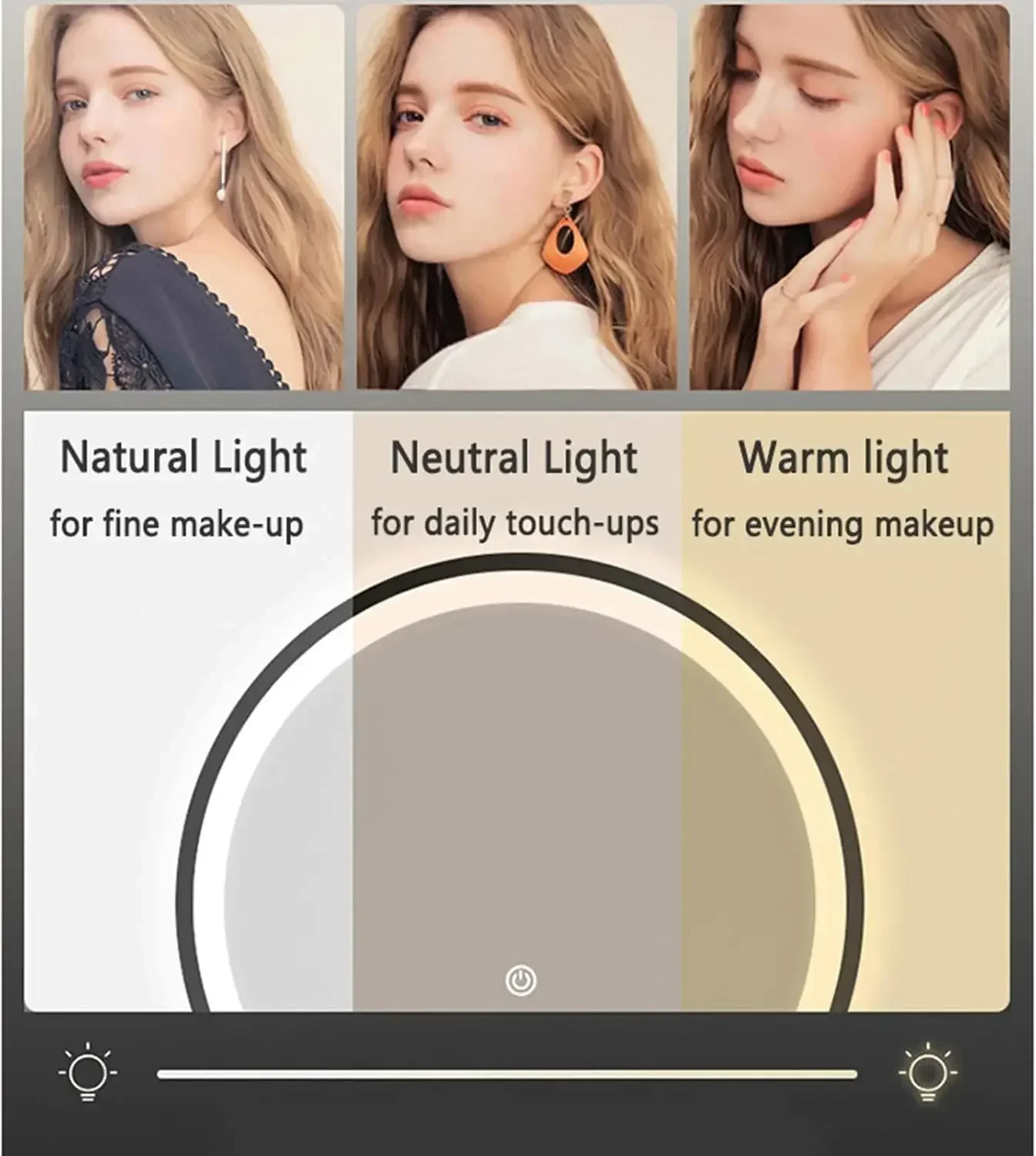 Vanity Set - Makeup Vanity Table with 5 Drawers & 3-Color LED Adjustable 360°Rotating Mirror, Luxury Dressing Table