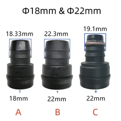 18mm exhaust pipe joint universal plastic quick connector 22mm plastic female fittings for ea888 1pc