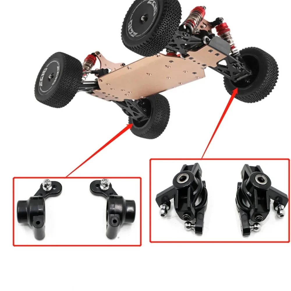 For Wltoys 144001-1251 1252 1253 Steering Cup C-Hub Carrier Rear Hub Carrier Set RC Car Spare Parts