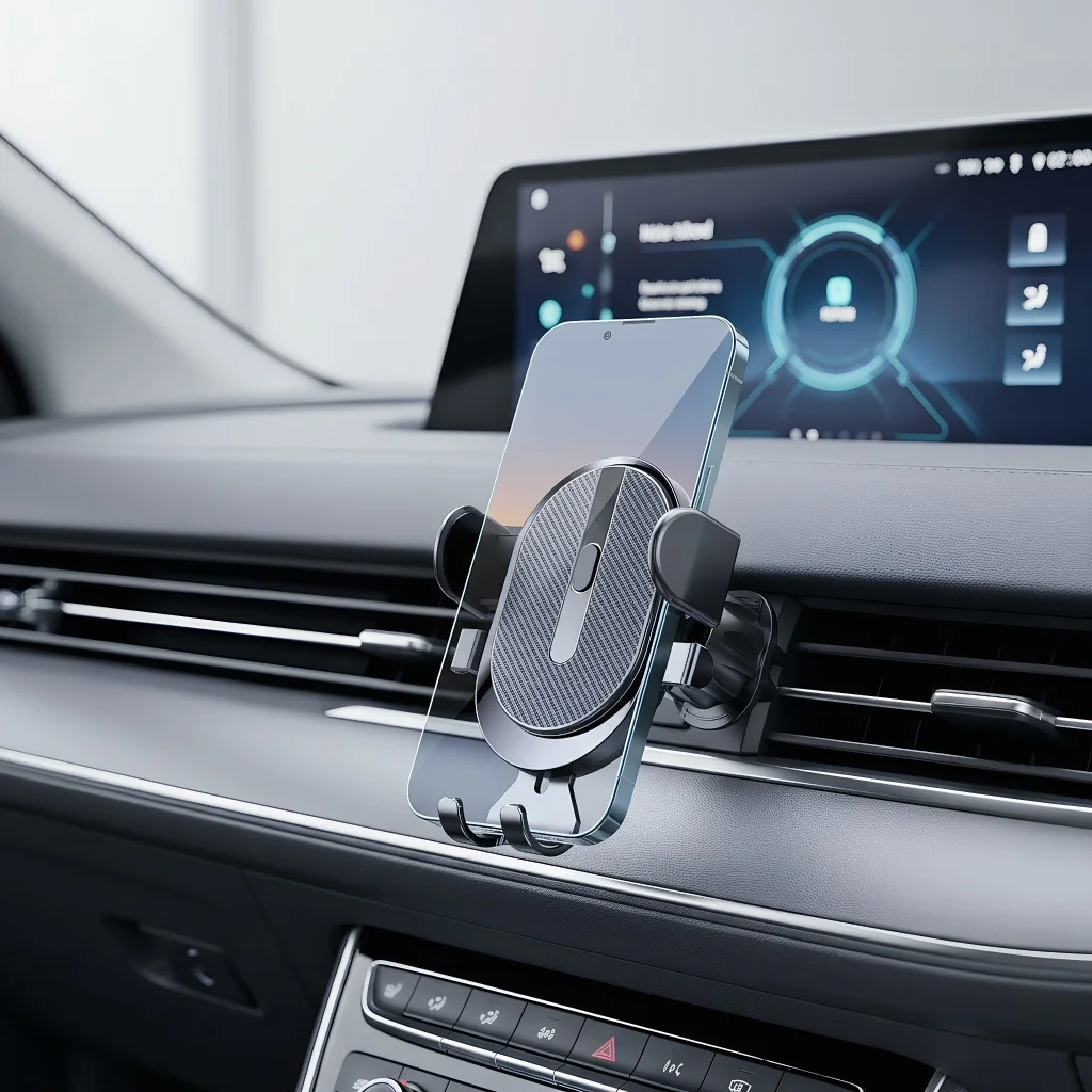 

Car Air Outlet Gravity Phone Holder - Triangle Sensor Metal Matte Phone Mount for Car