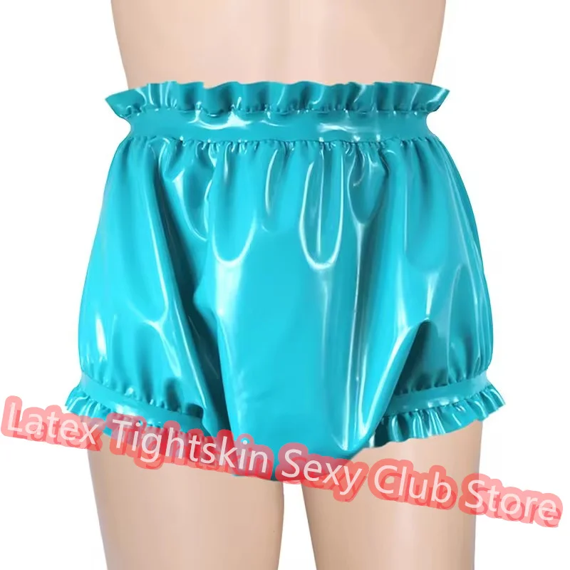 

Natural Latex Panties High Waist Sexy Fetish Shorts for Woman Underwear Customizable Size and Color Cosplay Costumes