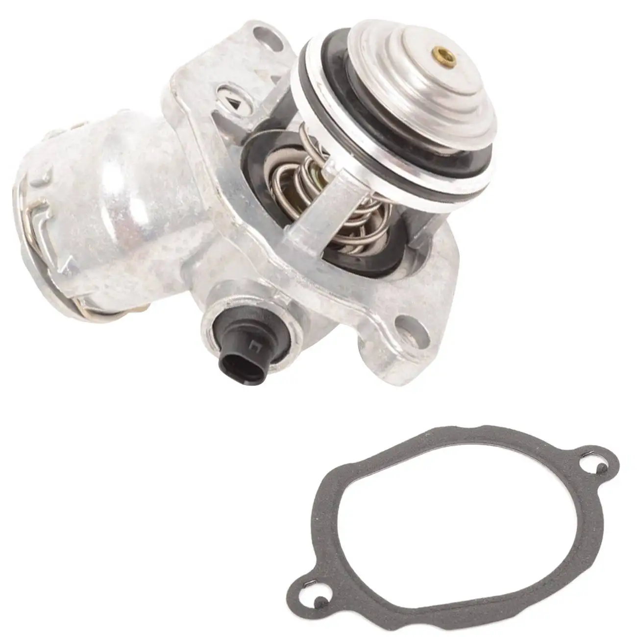 

Engine Coolant Thermostat Assembly with Sensor for Mercedes C300 C350 E350 ML350 Thermostat
