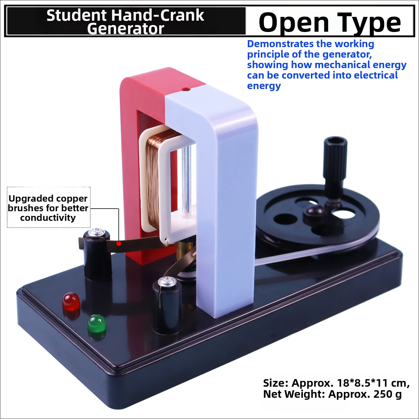 

DIY Hand Electricity Generator Model Generator Faraday Electromagnetic Induction Experiment Education Toys