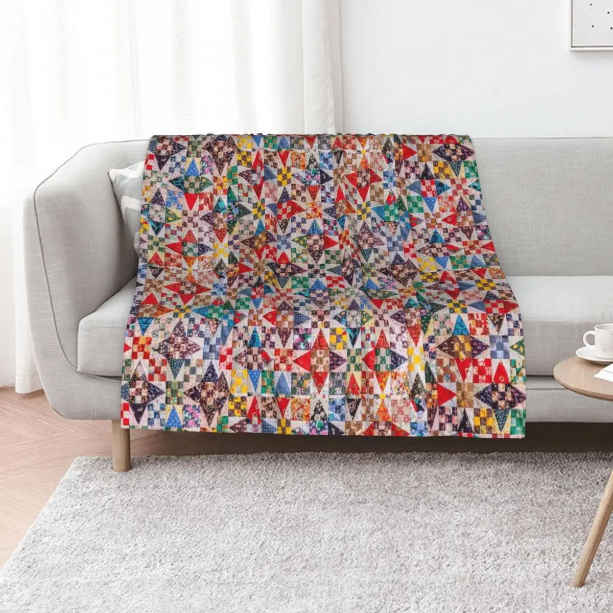 Red Tone Patchwork Throw Blanket Blankets For Baby Thin blankets and throws Flannels Sleeping Bag Thermals For Travel Blankets