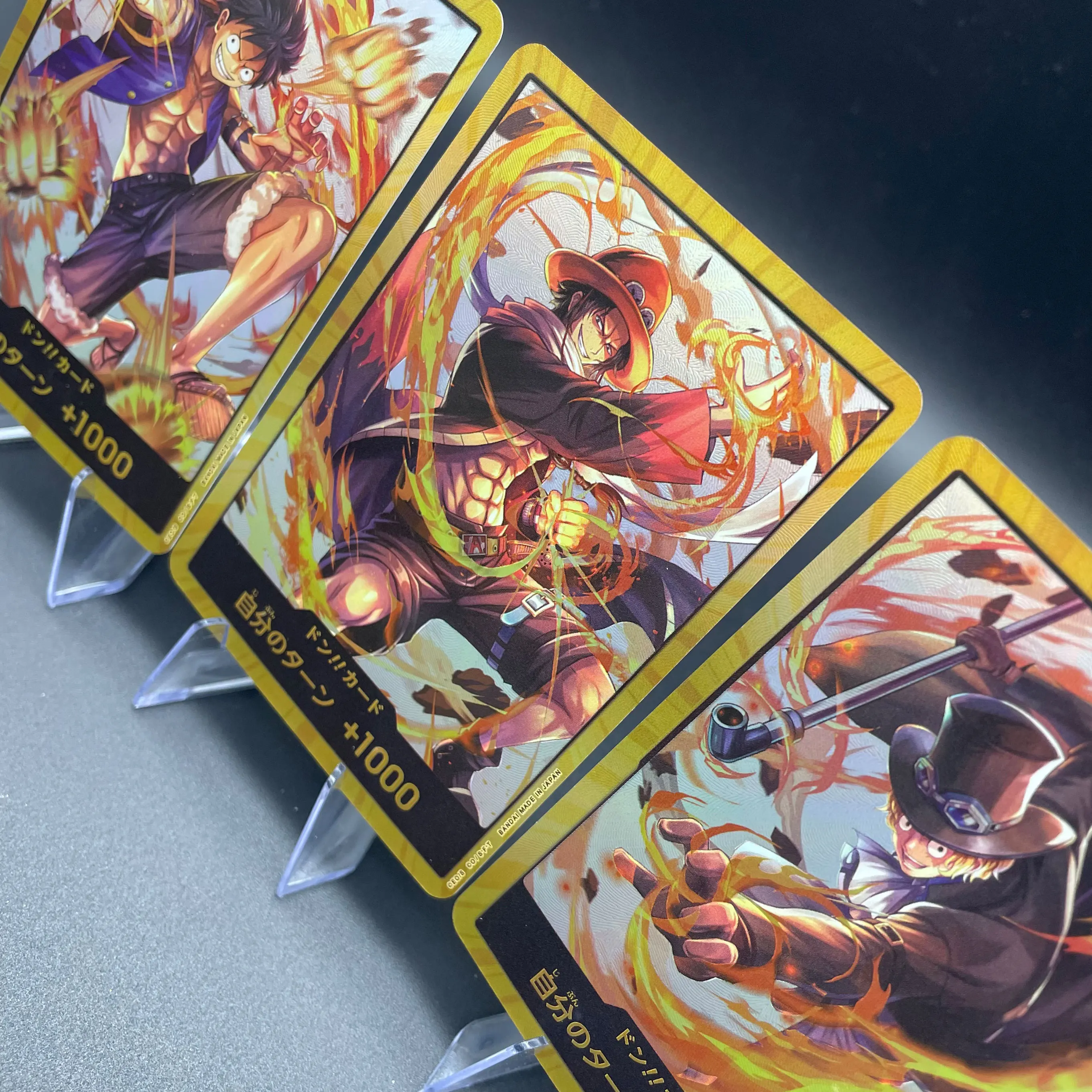 بطاقة تجميع ذاتية الصنع Opcg Stc-13 The Three Brothers Monkey D. Luffy Portgas D. Ace Sabo بطاقة تجميع الملمس هدية #5