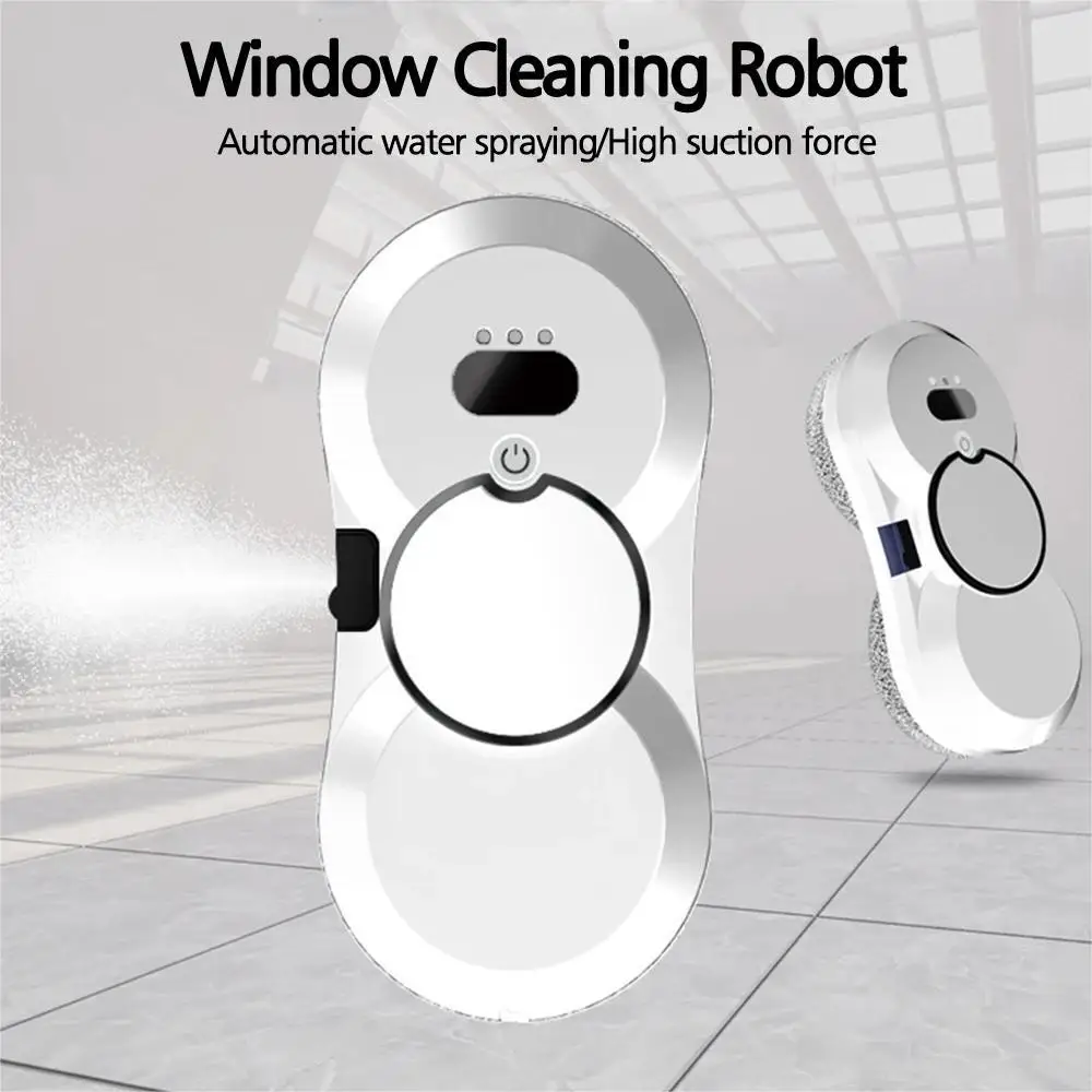 Robot do czyszczenia okien z funkcją automatycznego rozpylania wody, siła ssania 5600 Pa, sterowany pilotem, z funkcją automatycznego wyłączania i zabezpieczeniem przed upadkiem, idealny do mycia szyb