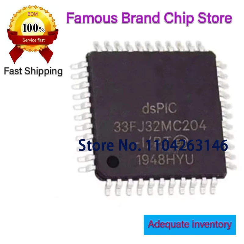 

5~10Pieces/Lot DSPIC33FJ32MC204T-I/PT QFP-44 Chipset