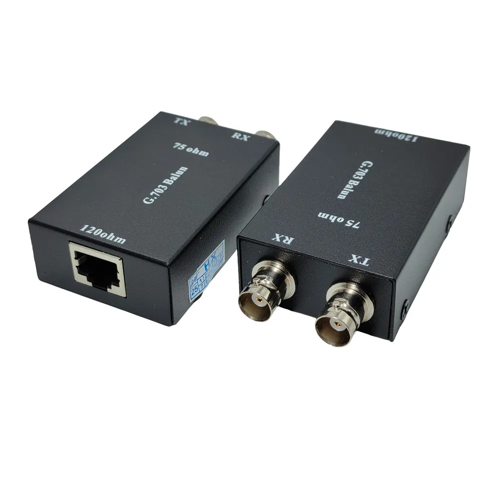 Conversor de Mídia Premium Personalizado BNC para RJ45, Adaptador Balun de Vídeo Coaxial para Ethernet ITU CCITT G 703 para Extensão de Sinal de CFTV - Presente