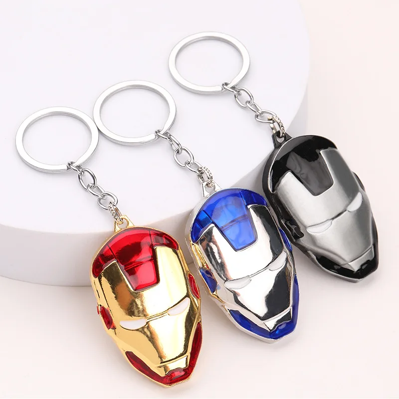 

Iron Man metal Key Chain Marvel legend Anime Avengers Western Animiation model decoration Pendant accessory Crafts Small gifts