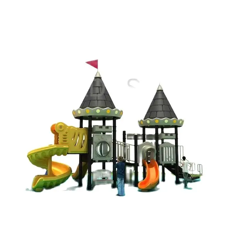 Newest Design Commercial Amusement Park Plastic Slide Outdoor Playground for Kids