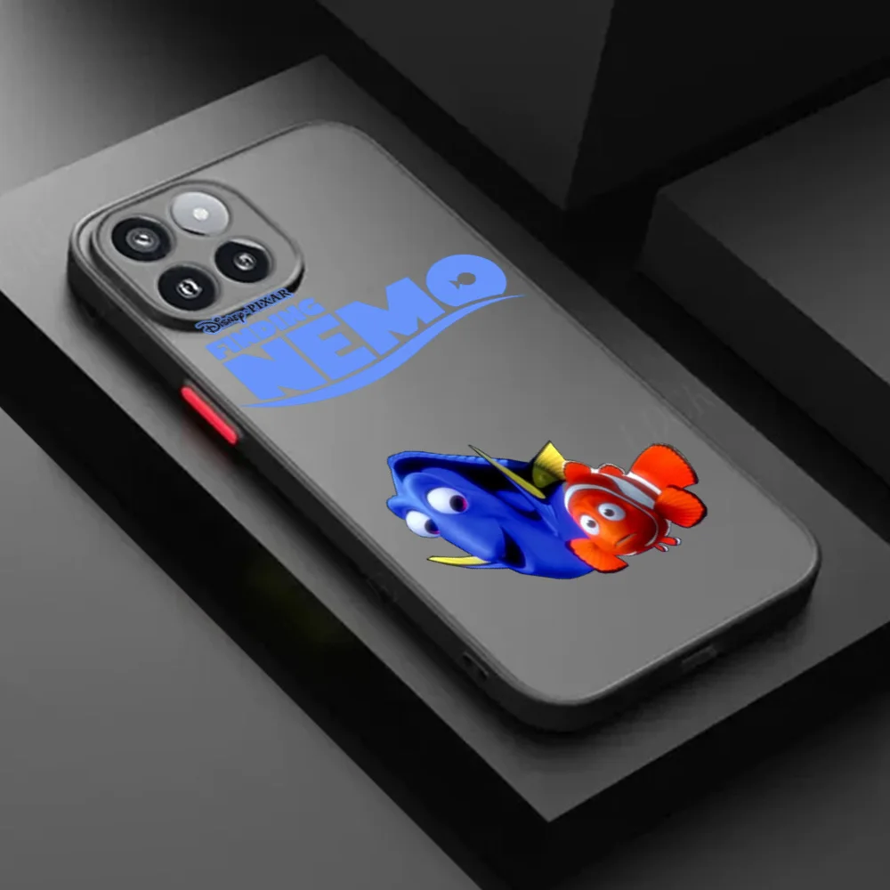 حافظة لهاتف Redmi 9T 9a 9c 14c 10a 10c نوت 8t 9 10s 10 8 9s Xiaomi 10T 14 Pro العثور على نيمو ديزني غطاء أسود شفاف