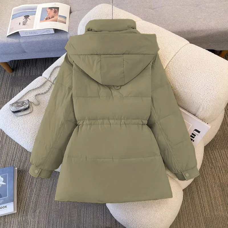 

Новая зимняя пуховая хлопковая куртка, женское утепленное женское пальто с капюшоном, тонкая верхняя одежда с хлопковой подкладкой, женские топы
