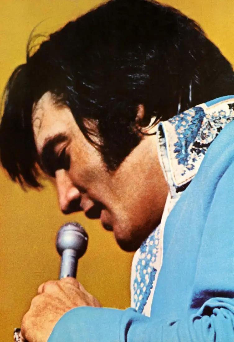Póster, Rey de la Roca, década de 1970, Elvis, letrero de estaño Art Print