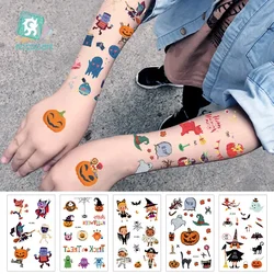 Cartoon Halloween Sticker For Kid Fake Tattoo Children Hallowmas Body Art Waterproof Temporary Saint's Day costume ball