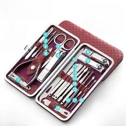 Household nail clippersïžOne Set19PiecesïžLarge dead skin pliersïžThe angled scissors are used to remove dead skinïžSmall hair clipp