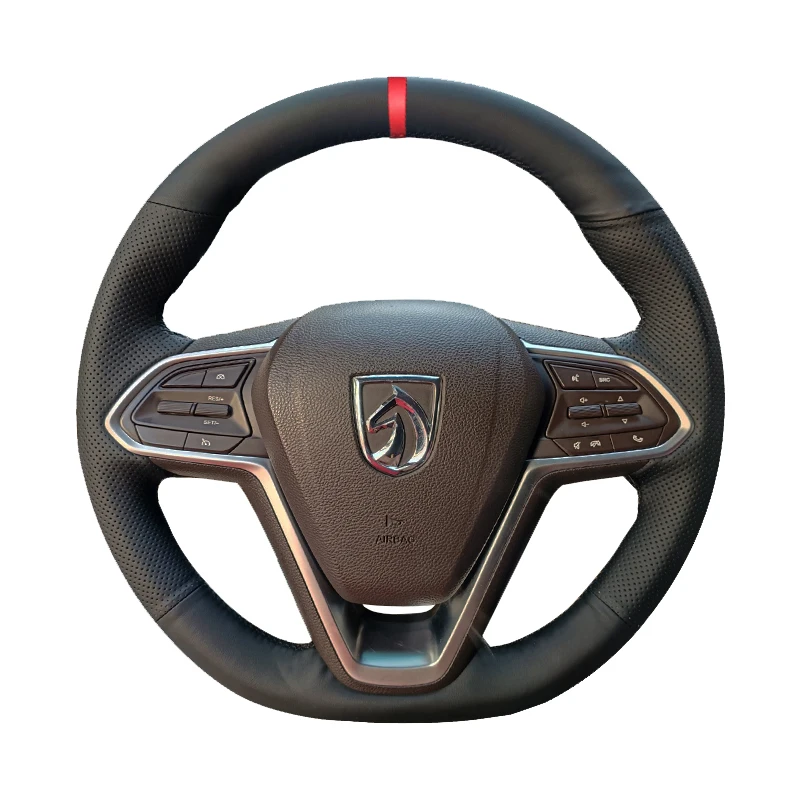 Hand Sewing Auto Car Steering Wheel Cover For Baojun 530 730 2018 2019 2020 2021 Volant Wrap Braid on Steering-Wheel 2017