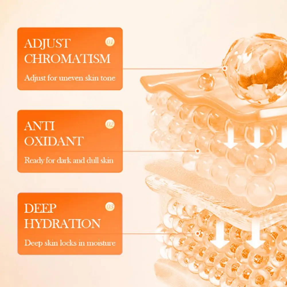 فيتامين C كريم وجه الريتينول ترطيب ثبات الهيالورونيك تفتيح كريمات ناعمة إصلاح تبييض العناية بالبشرة V9N0