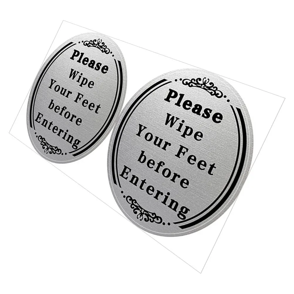 2 stuks PVC muursticker eenvoudige installatie badkamer sticker zelfklevend teken hal herinnering decor woonaccessoires