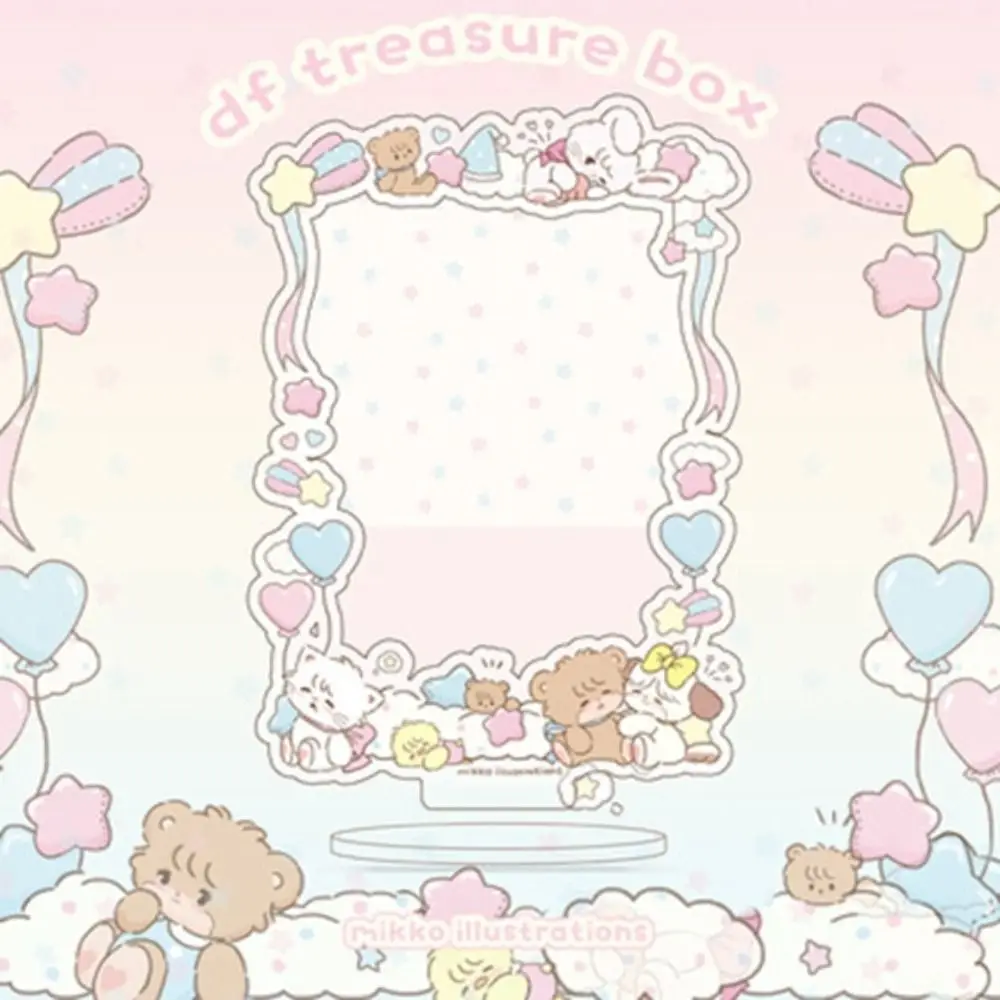 Cute Transparent Idol Card Display Stand Dustproof Korean Photo Card Holder Waterproof INS Photo Frames Desktop Ornaments