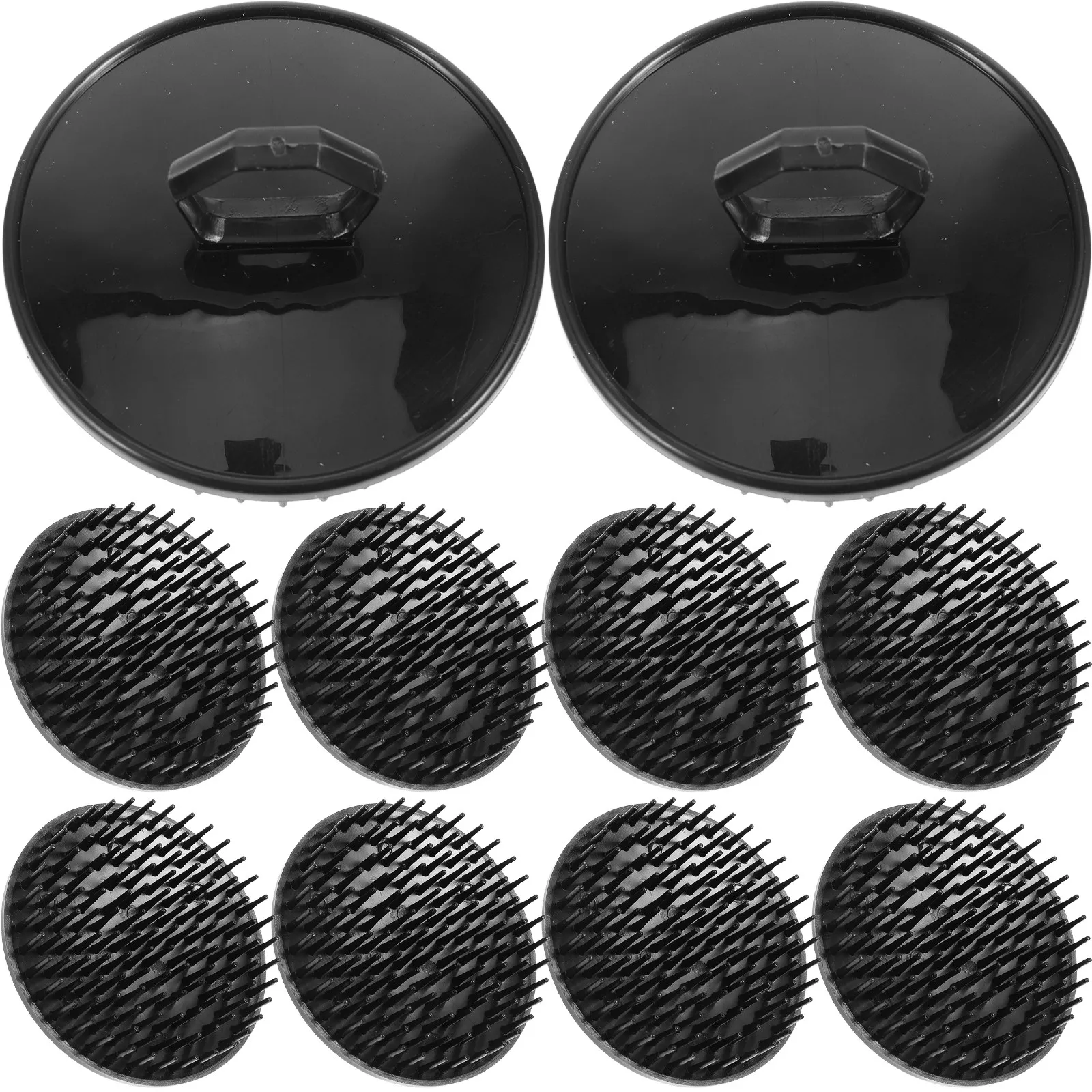 

10Pcs Scalp Scrubber Shampoo Brush Increases Blood Flow Lightweight Easy Hold No Deformation Durable Flat Body Scrubber