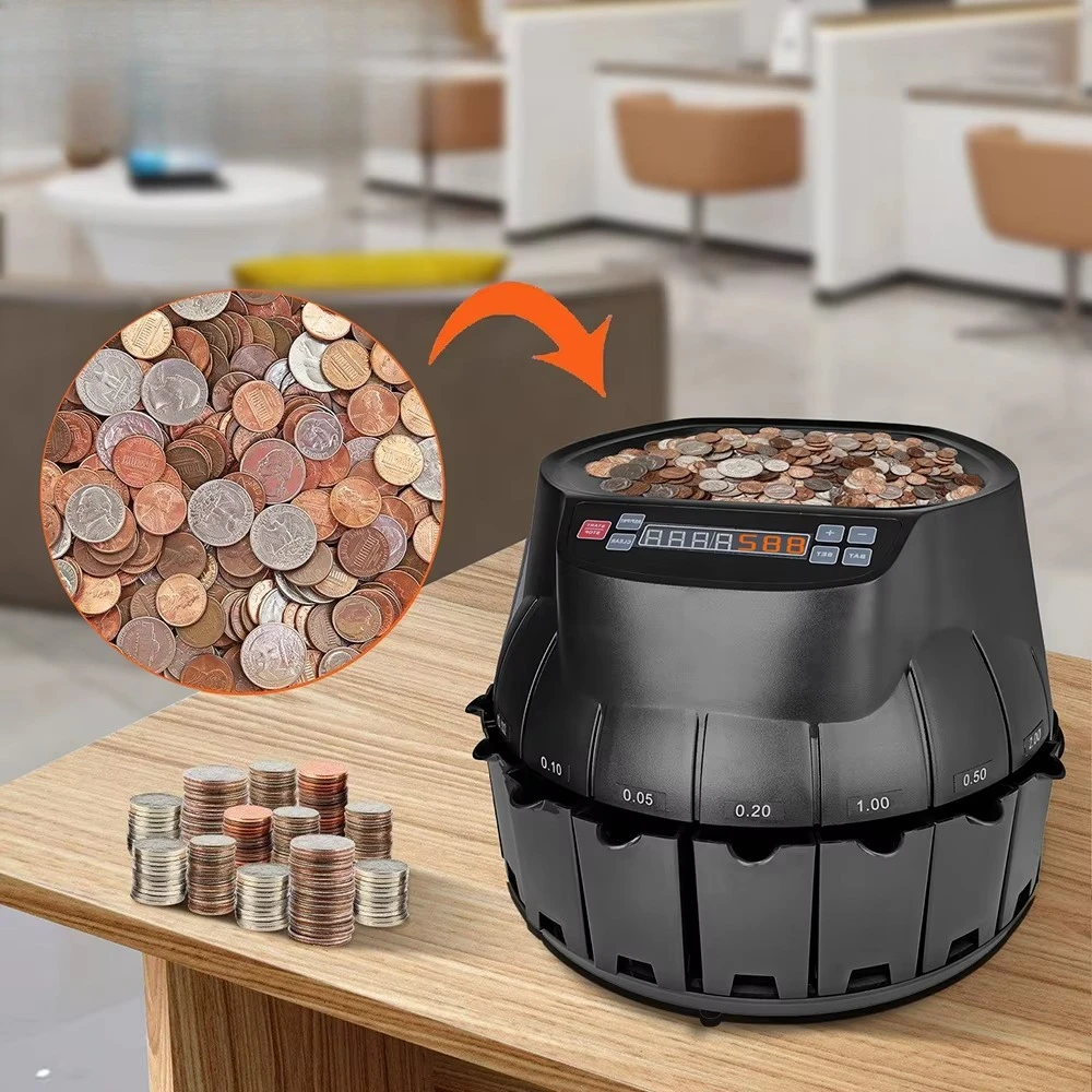 Coin Counter Sorter Multi-Country Office Professional Automatic ILS Coin Counter