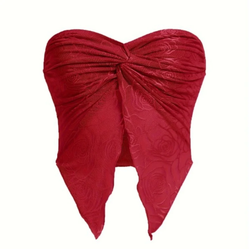 

Summer New Fashion Design Hot Girl Sexy Slim Design Party Wear Knitted Tube Top