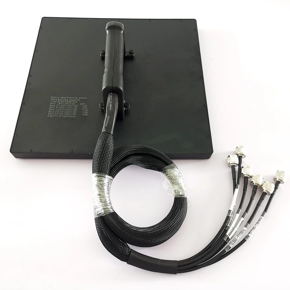 6-band anti drone suppression directional transmission antenna 900M/1.2G/1.5G/2.4G/5.2G/5.8G multi band combined antenna