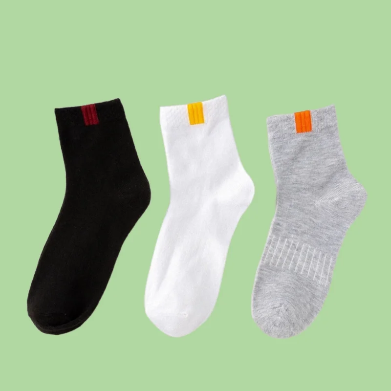 

5/10 Pairs Men's Sports Cotton Socks Autumn Breathable Waist Tied Sports Socks Sweat-absorbing Breathable Socks