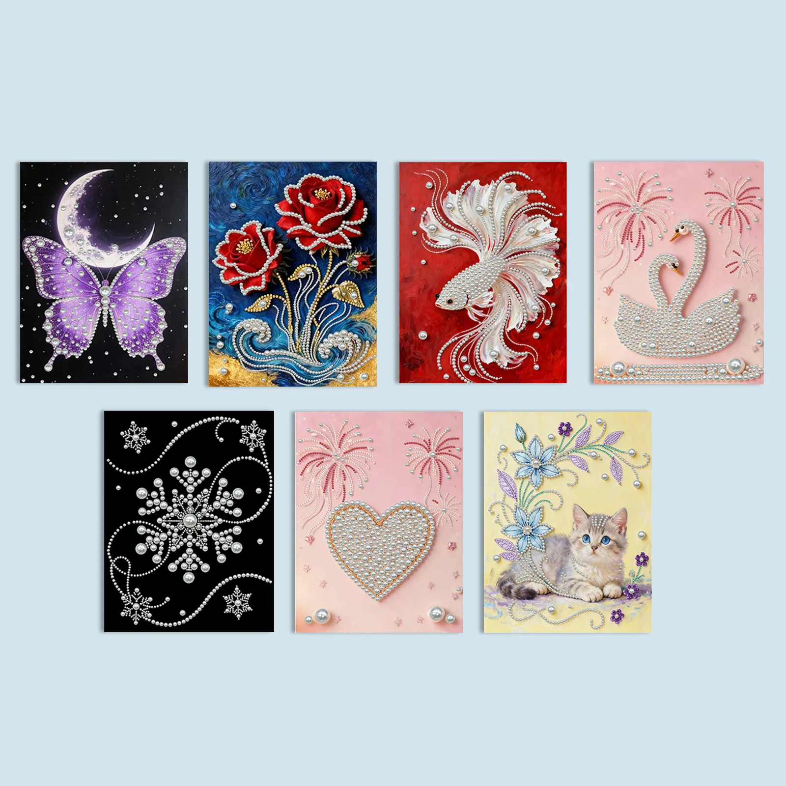 

DIY Pearl Gem Paintings Picture Arts Craft for Adults/Beginners Gift Home Decor With Frame 30x40cm