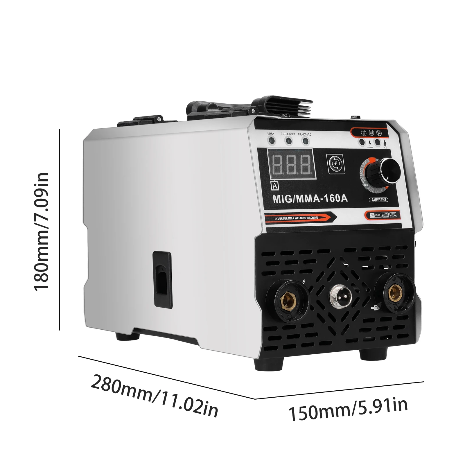 2in1 MIG+MMA Electric Welding Machine Carbon Dioxide Gases-Shielded and Manual Welding Multipurpose IGBT Direct Current Inverter