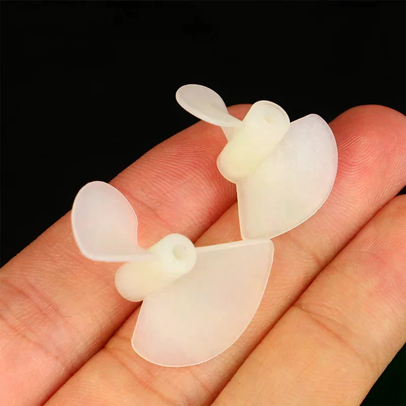 1pair Rc car DIY D22mm/26mm Cw/ccw Electric Nylon Prop Screw White Two Leaf Propellers Rc Boats Models Shaft