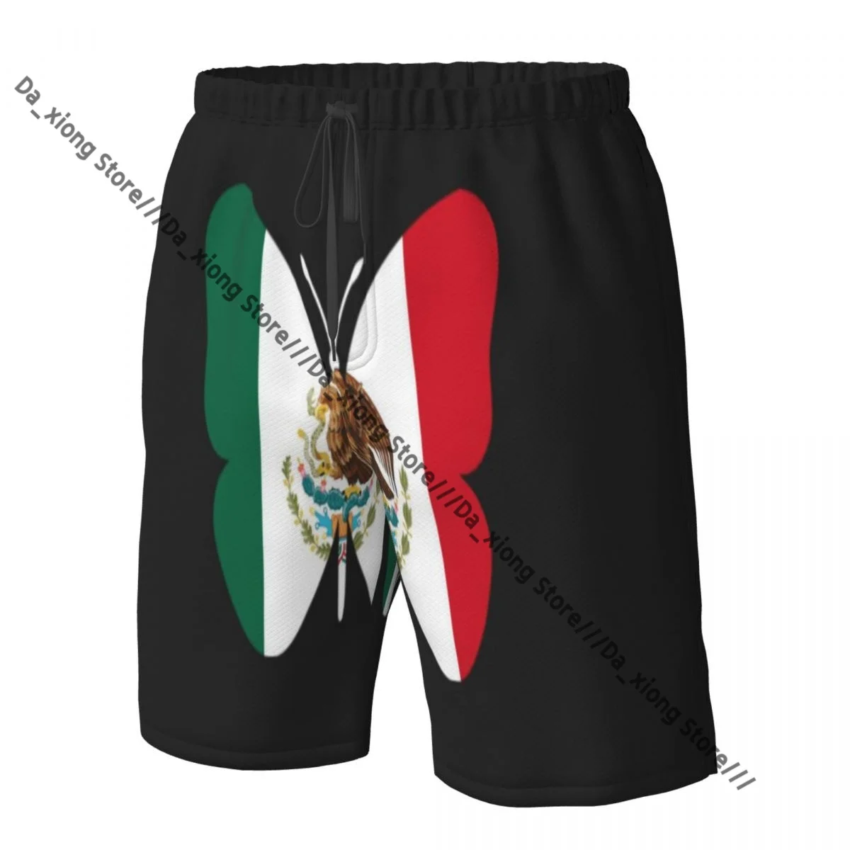 Men Beach Short Quick-drying Swimming Trunk Mexico Flag Butterfly Swimwear Swimsuit Bathing Shorts view 6