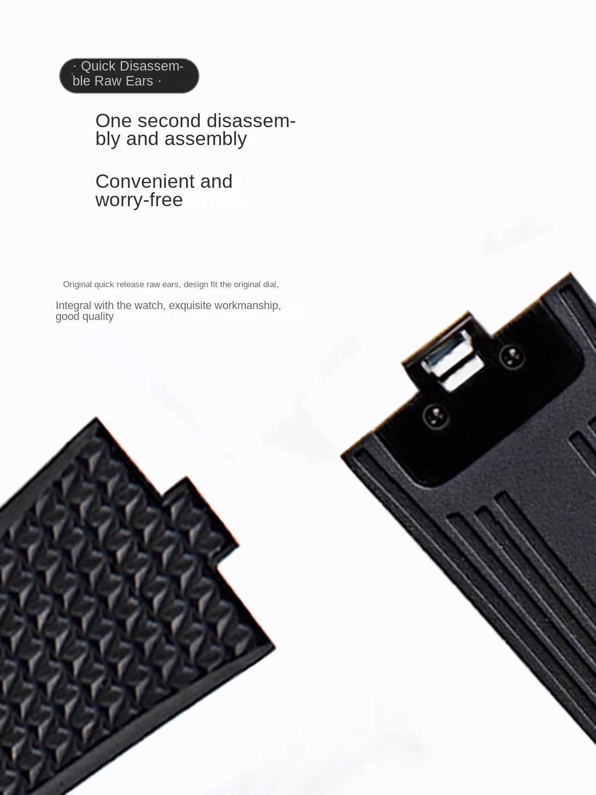 Pulseira de relógio de liberação rápida FKM original compatível com Vacheron Constantin Overseas 4500V/5500V/7900V Interface convexa