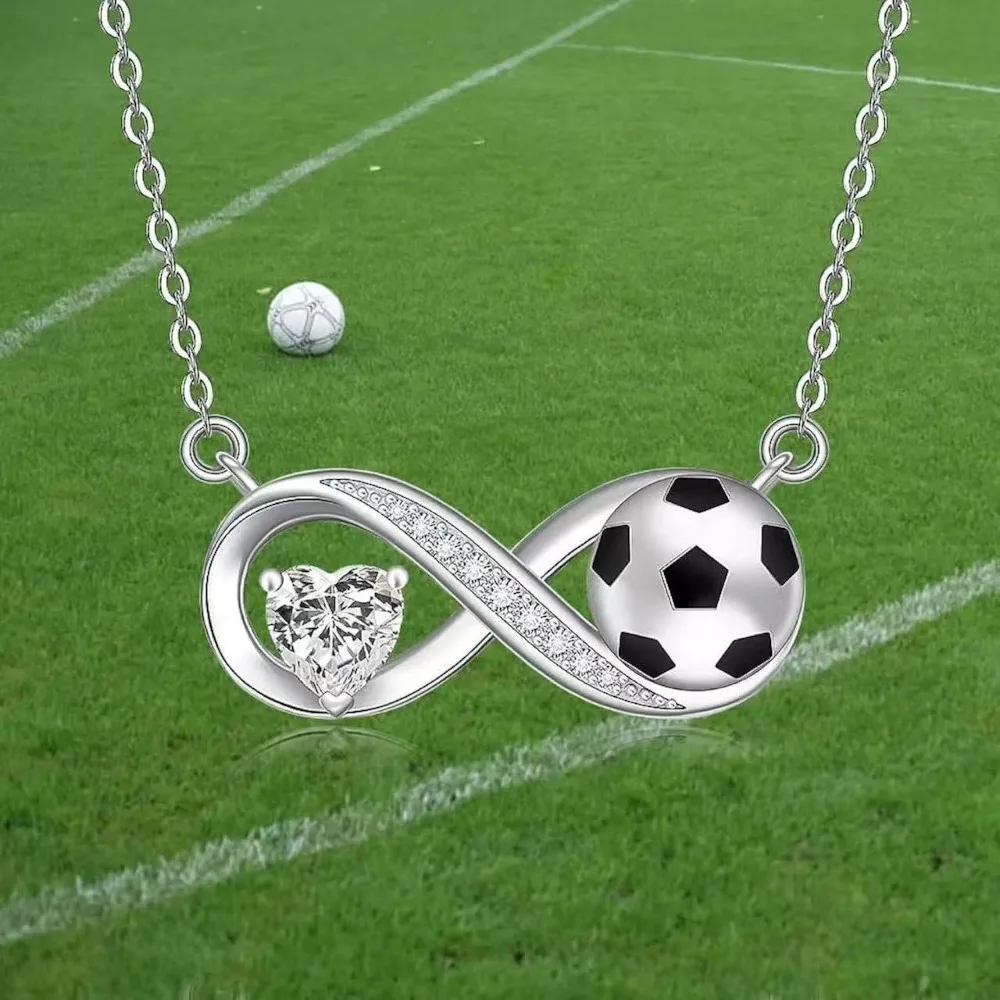 قلادة قلادة على شكل كأس العالم فيفا، مثالية لمحبي كرة القدم للارتداء اليومي - حلوة ورومانسية. #6