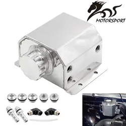 Universal 1L Aluminum Oil Catch Can Tank Reservoir with Drain Plug Racing Oil Catch Tank