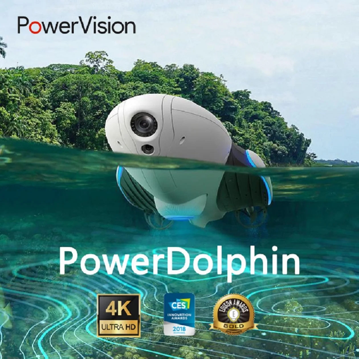 New PowerVision Powerdolphin Wizard Water Surface Drone with 4K