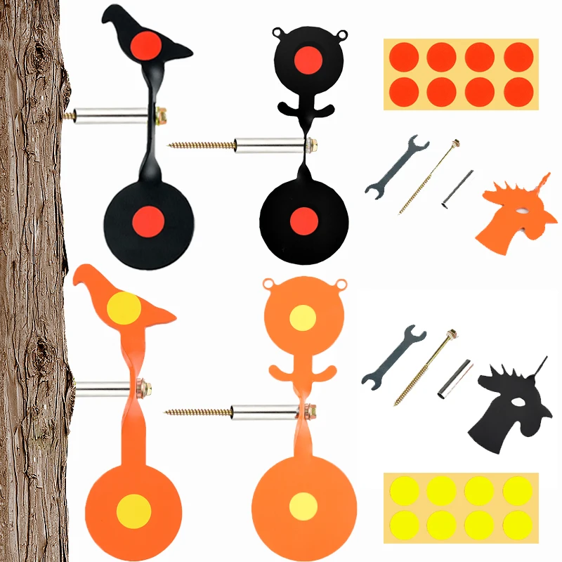 Spinner Target Easy-to-Use Durable Steel Resetting Targets with High Visibility Target Spots for Slingshot and Air Gun Outdoor