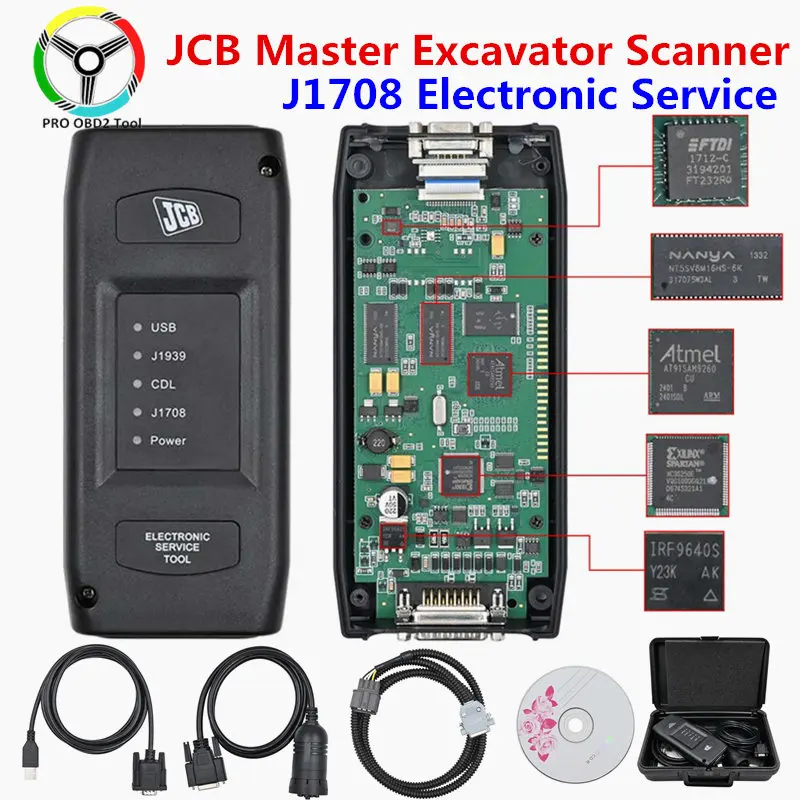 Best for JCB DLA interface Electronic Service Master 4 Excavator J1708 Heavy Duty Truck Master scanner for jcb Diagnostic Tools