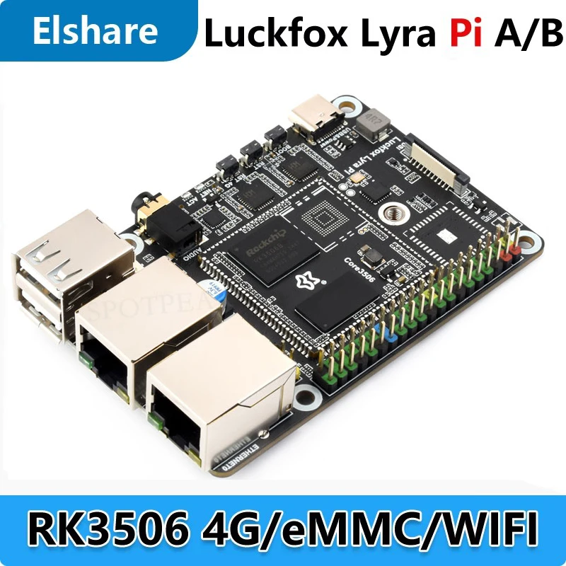 Luckfox Lyra Pi A/B RK3506 Rockchip Linux Board For MIPI/DSI Display eMMC/WIFI6/4G
