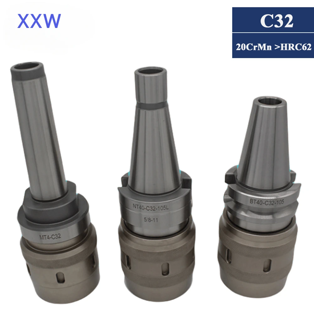 

XXW C32 NT40Milling Boring Chuck NT40-C32-105L Power SC Chuck Straight Cutting Tool Holder for CNC Machine Tools NT40 BT40