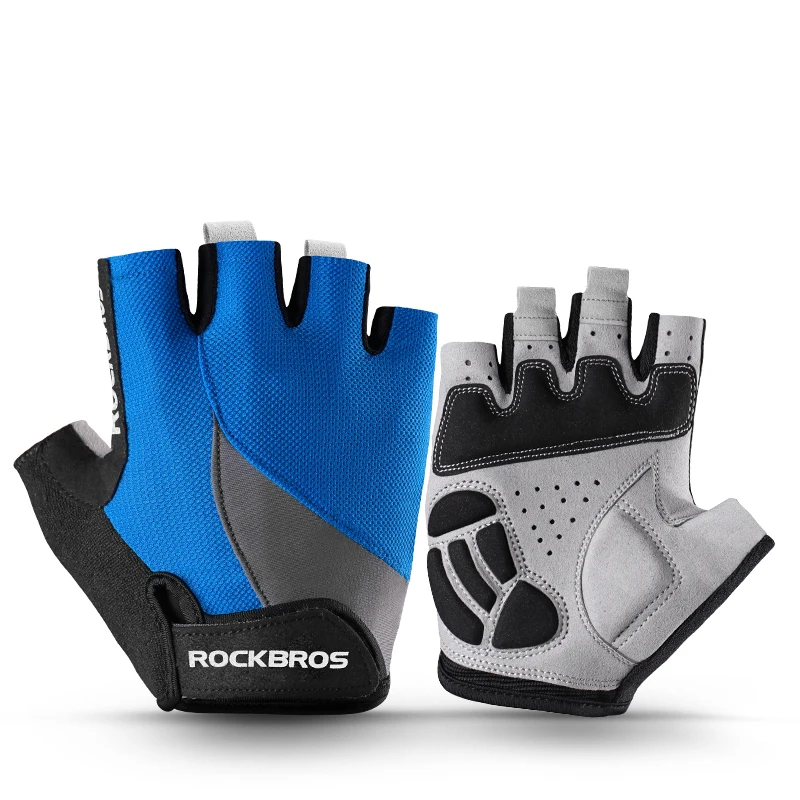 AliExpress ROCKBROS RockBros Bike Gloves Non-Slip Breathable Mtb Mens Women's Summer Bicycle Cycling Gel Pad Short Half Finger Sport Gloves ciclismo