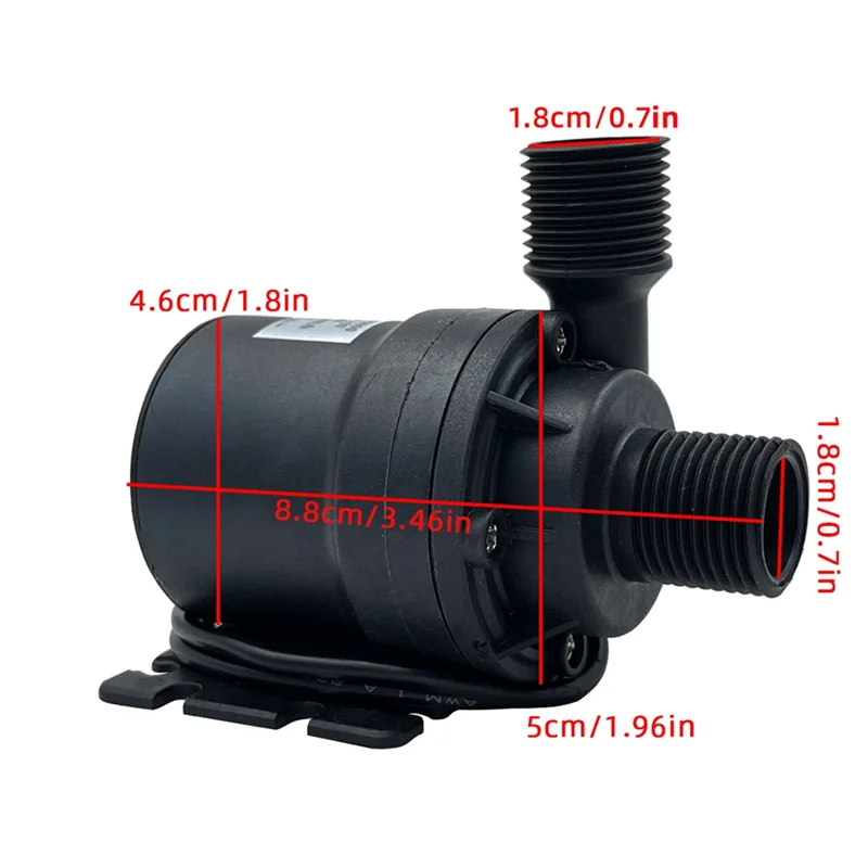 AA-1000L/H 8 متر تيار مستمر 12 فولت المنزل المحمولة فرش السيارات مضخة مياه غاطسة لنظام التبريد نوافير سخان صغير