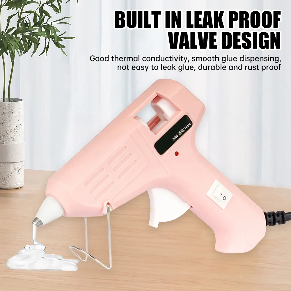 Household Lithium Electrothermal Glue Gun Hot Melt Welding Hot Air Gun Anti-scald Nozzle with 7mm Glue Sticks