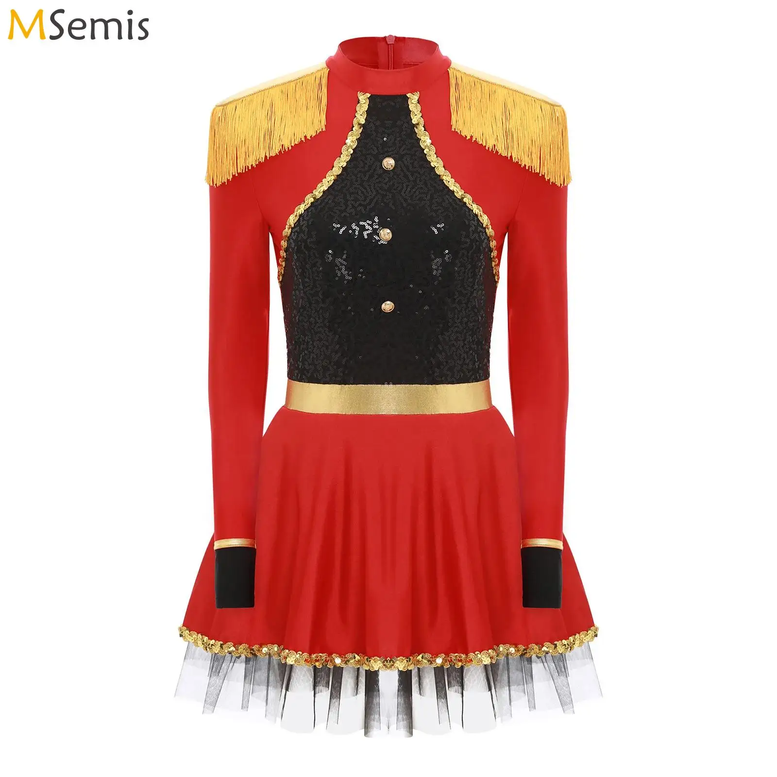 

Женское цирковое платье-боди с длинными рукавами и бахромой, платье с подплечниками, блестящие блестки, цирковые костюмы для косплея на Хэллоуин