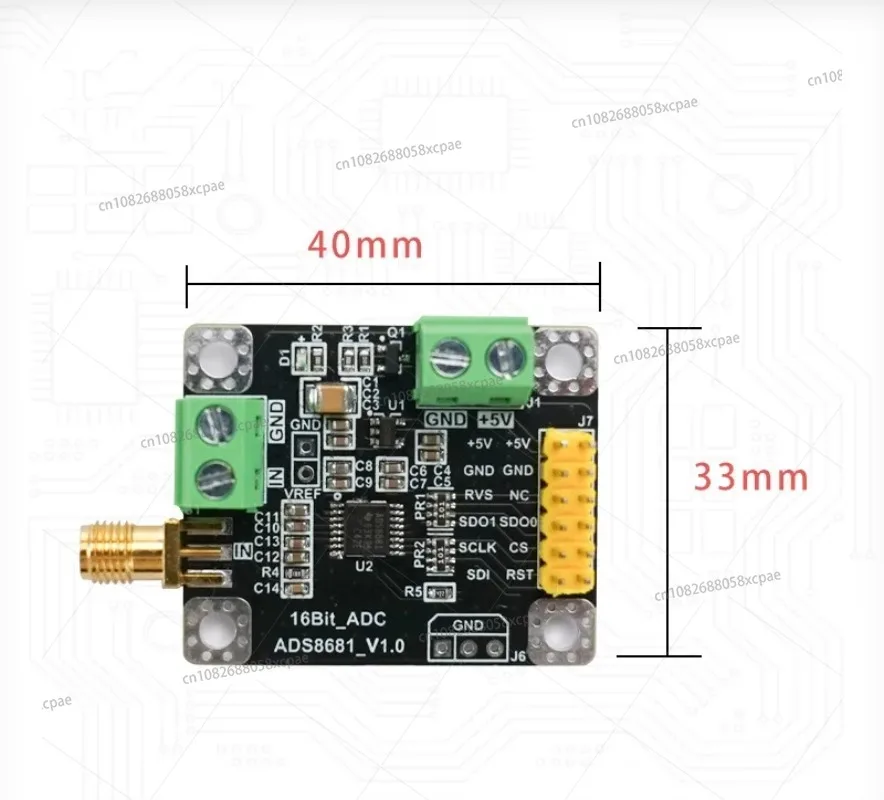 ADS8681 Analog-to-digital Converter 16 Bit ADC Data Acquisition Module Sampling Rate 1MSPS Single-stage and Two-stage