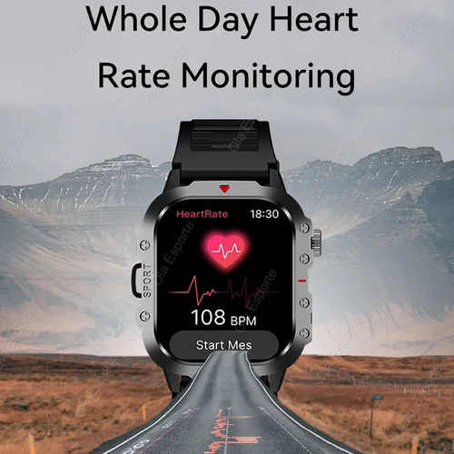 Imagen 2 del producto Reloj inteligente Original para hombre, reloj deportivo con llamadas Bluetooth, 3ATM, IP68, natación, resistente al agua, reloj inteligente deportivo para mujer, Android 2024